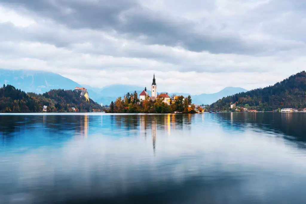 Bled lake with island