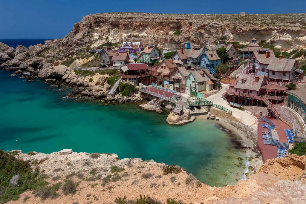 Anchor Bay on the northwest coast of Malta